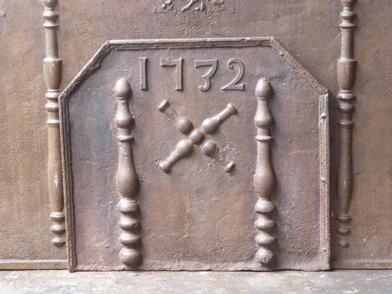 18th Century French Louis XIV 'Saint Andrew's Cross' Fireback / Backsplash photo furniture