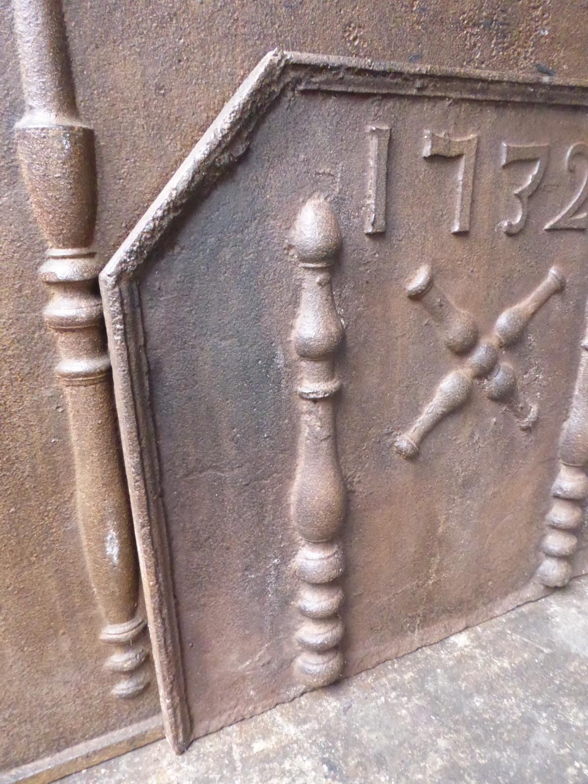 18th Century French Louis XIV 'Saint Andrew's Cross' Fireback / Backsplash photo buy