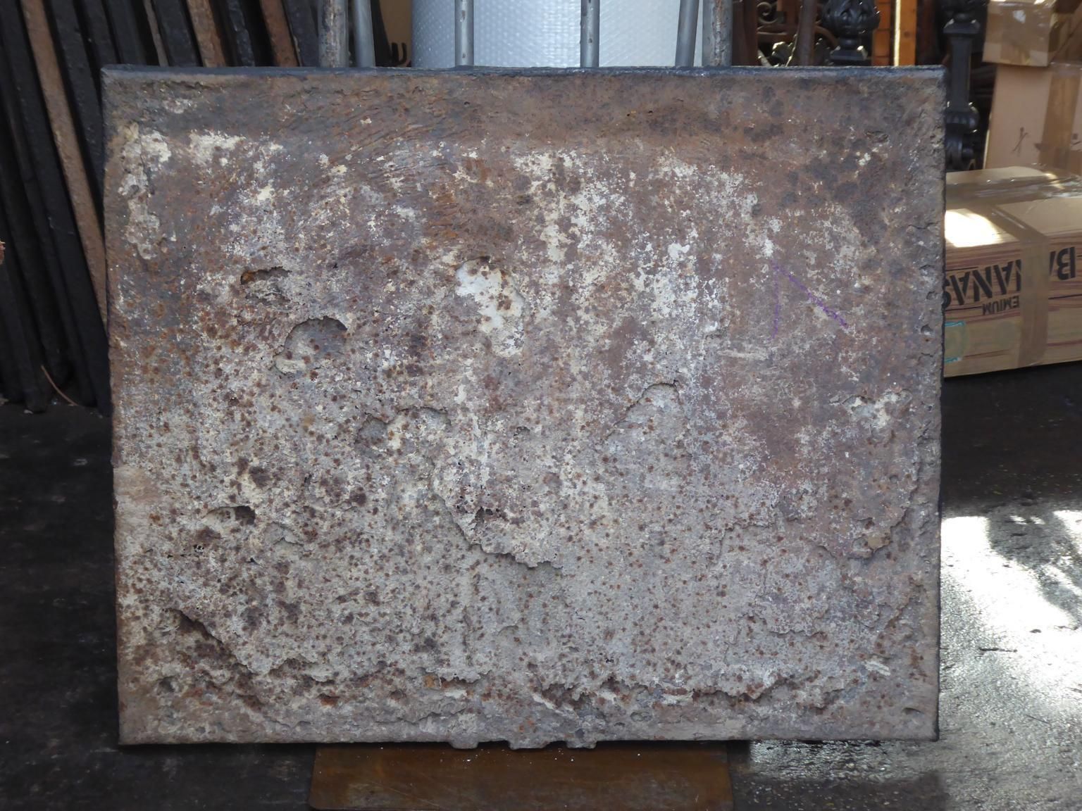 photo furniture Antique French 'Marriage' Fireback / Backsplash