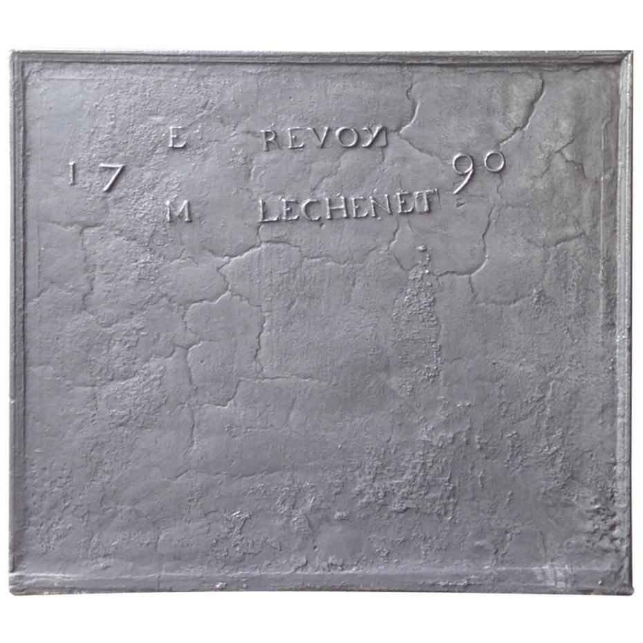 18th Century French Neoclassical 'Marriage' Fireback / Backsplash