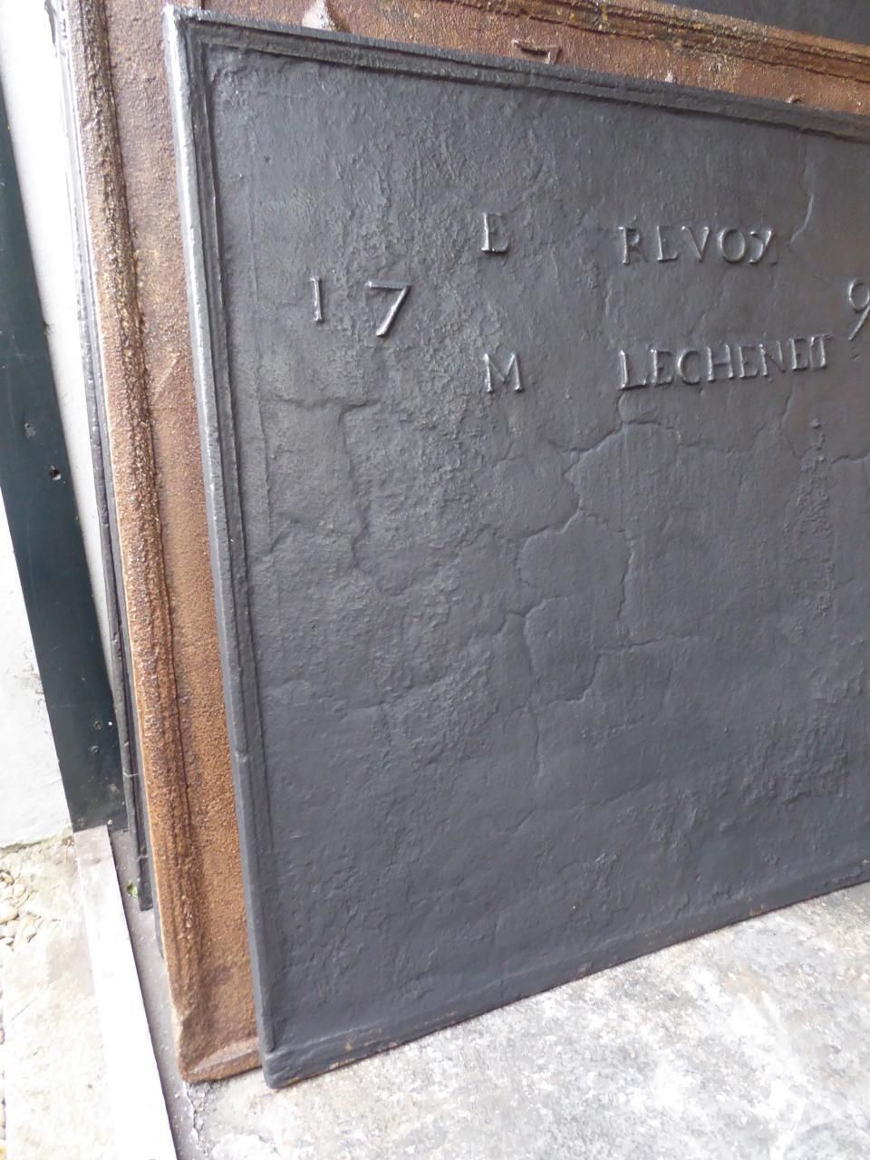 18th Century French Neoclassical 'Marriage' Fireback / Backsplash photo Home Fixtures