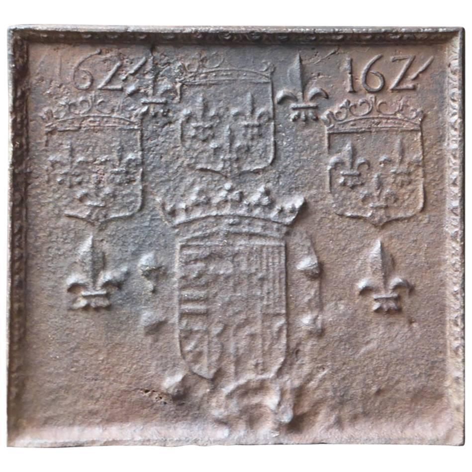 17th Century French 'Arms Of France' Fireback / Backsplash