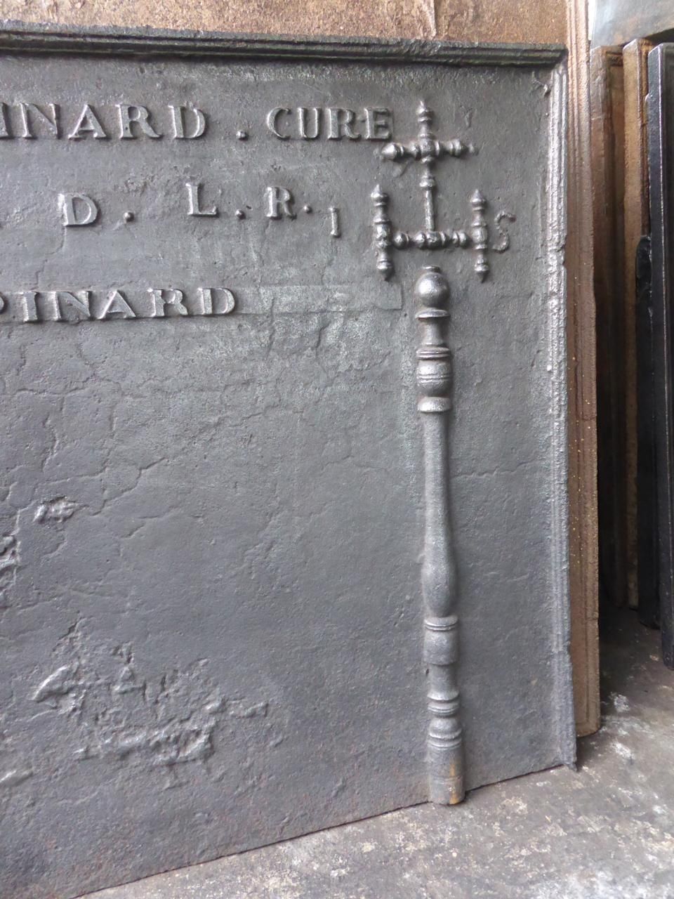 18th Century French 'Pillars With Ihs Monogram' Fireback / Backsplash photo 806.0
