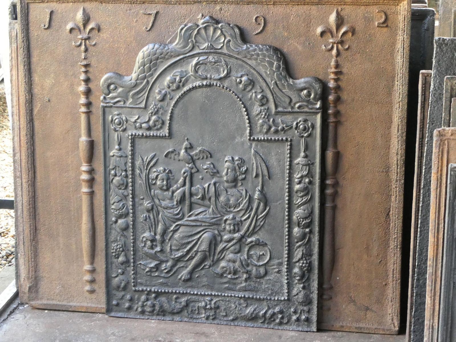 Antique Dutch Louis XIV 'The Hope' Fireback / Backsplash, 17th   18th Century photo vinterior