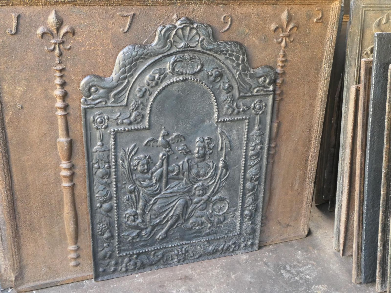 Antique Dutch Louis XIV 'The Hope' Fireback / Backsplash, 17th   18th Century photo buy