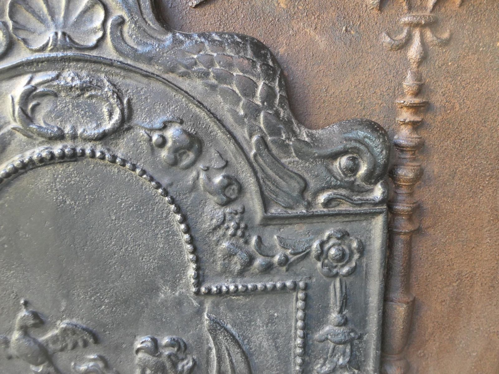 photo furniture Antique Dutch Louis XIV 'The Hope' Fireback / Backsplash, 17th   18th Century