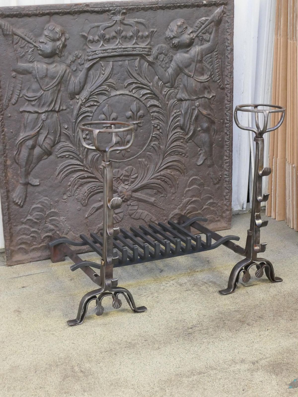 French Louis XIII Period Fireplace Grate Or Fire Basket, 17th Century photo 849.0