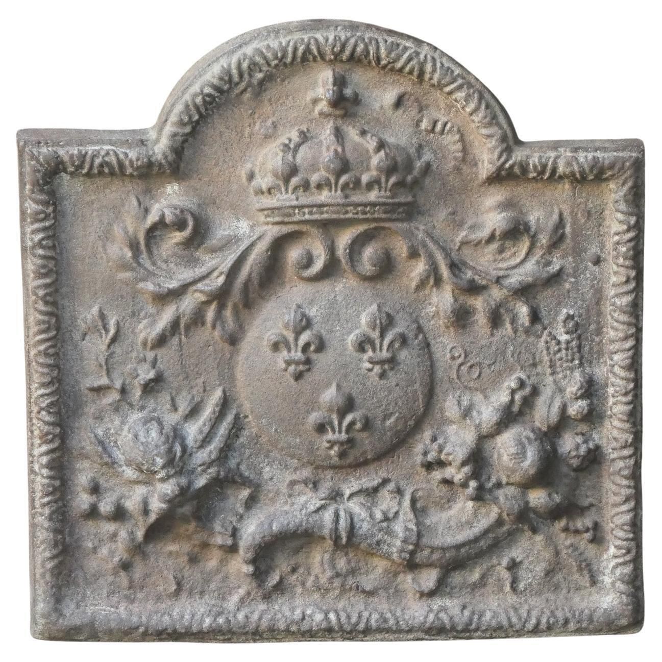 18th Century French Louis XV 'Arms Of France' Fireback / Backsplash
