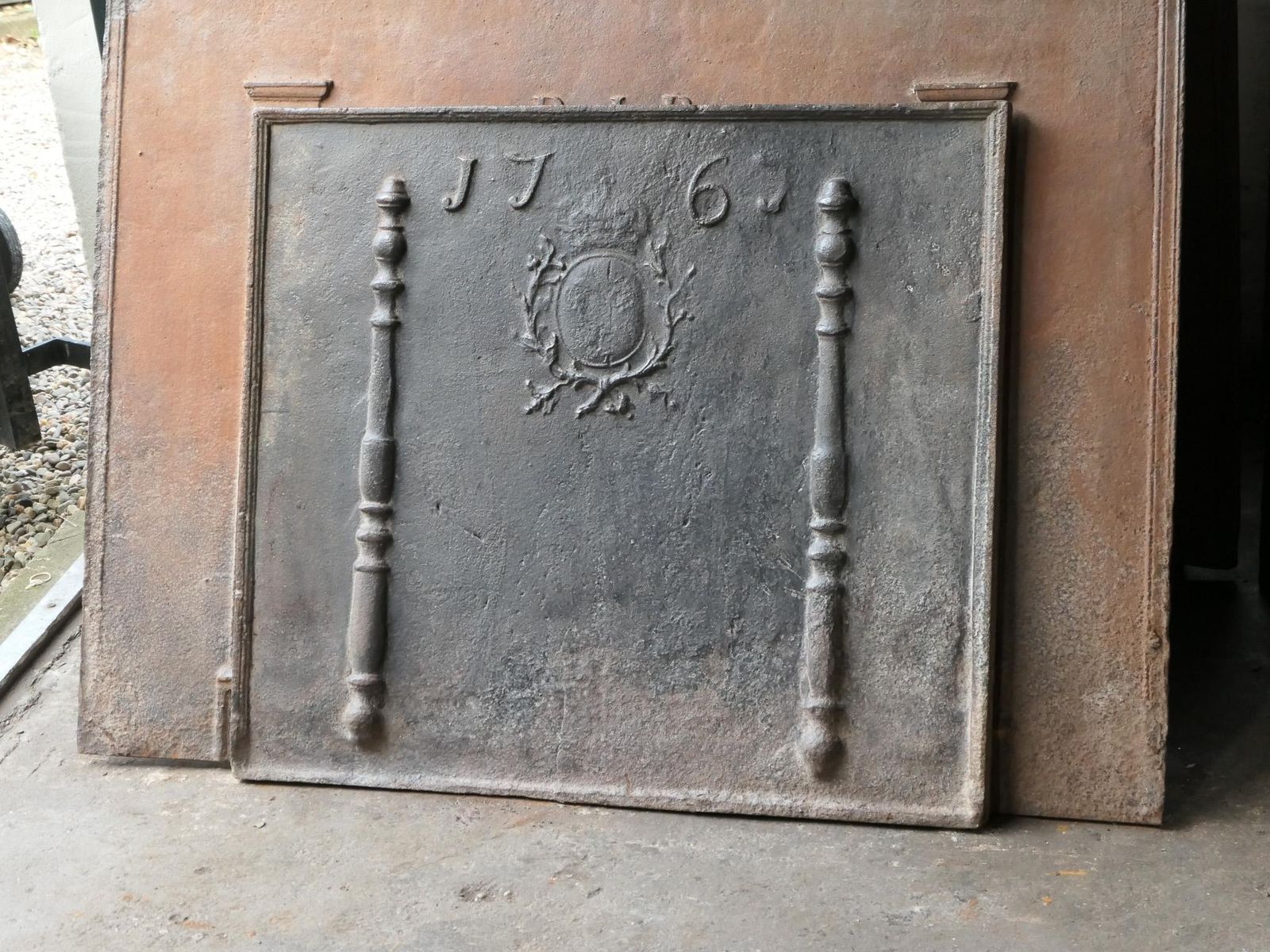 French Louis XV 'Arms Of France' Fireback / Backsplash, 18th Century photo for sale
