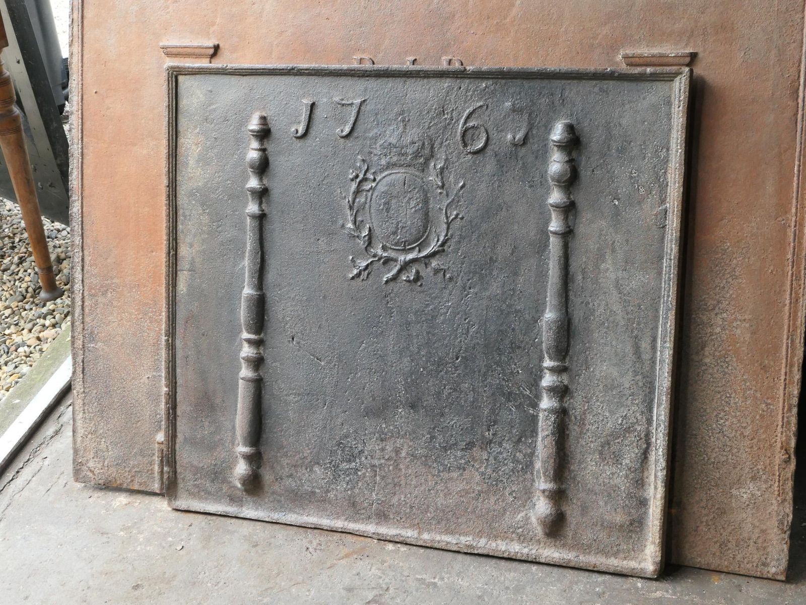 French Louis XV 'Arms Of France' Fireback / Backsplash, 18th Century photo Home Fixtures