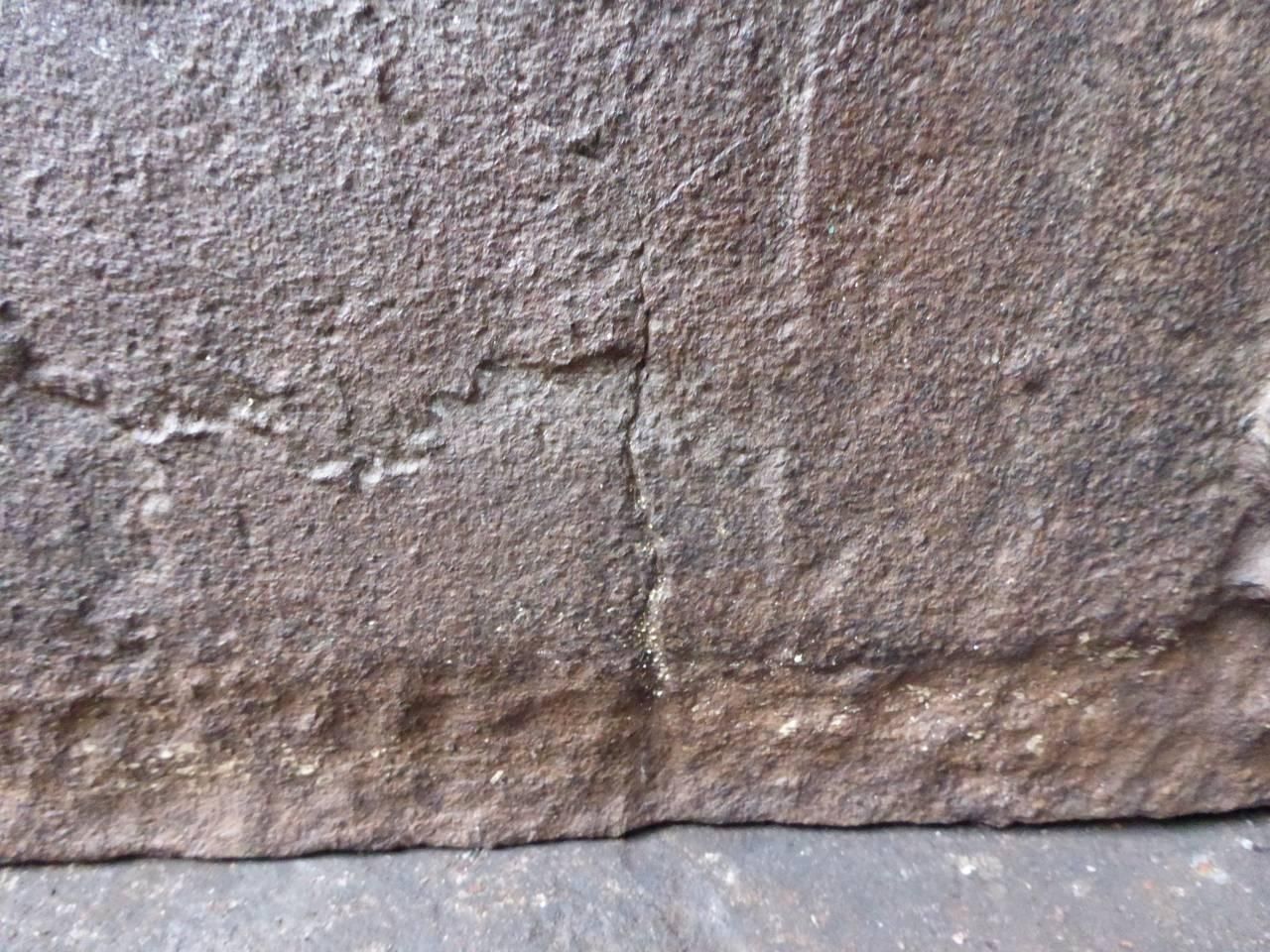 French 'Pillars With Crosses' Fireback / Backsplash, 18th Century photo buy