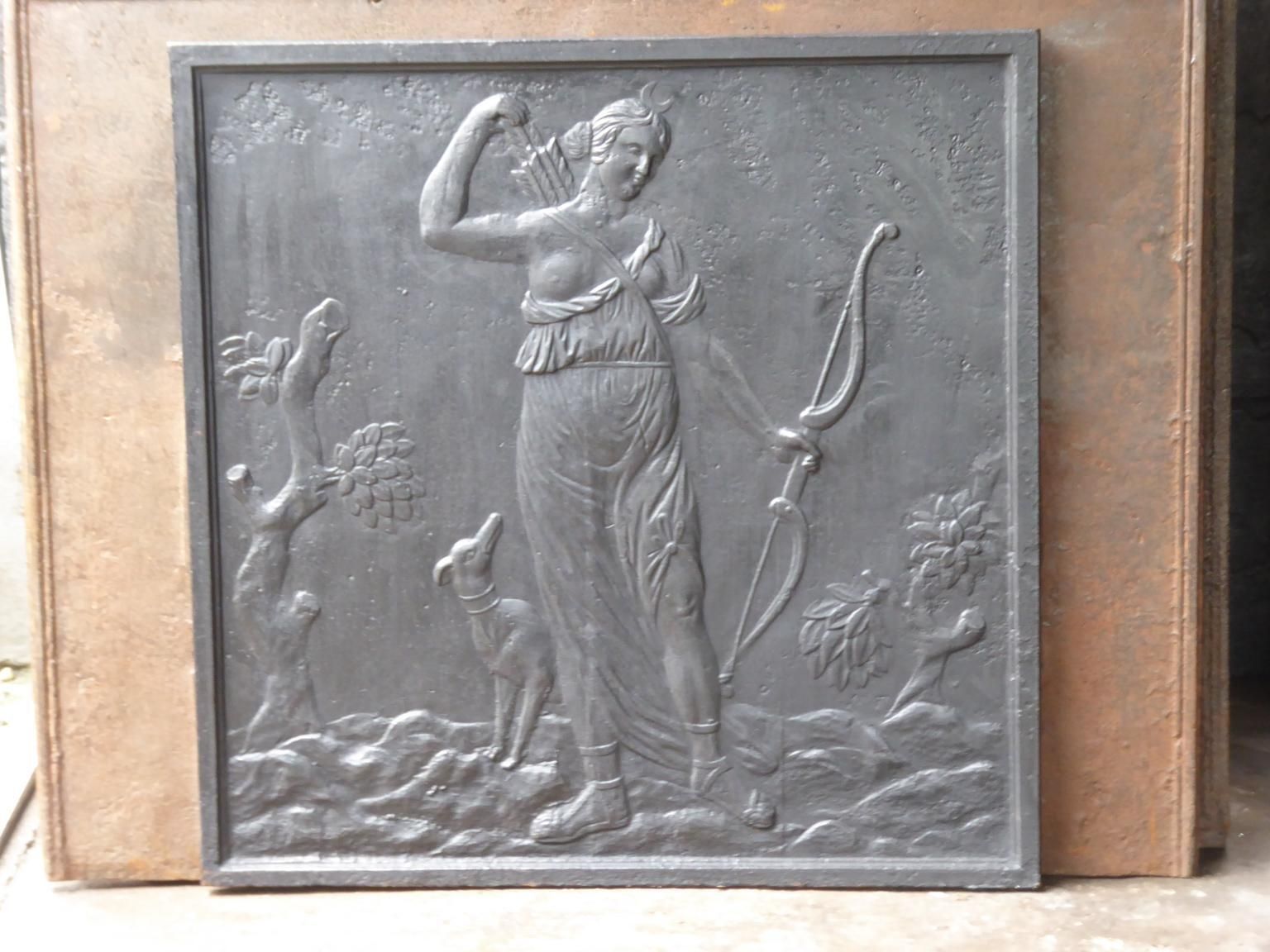 Antique French 'Diana' Fireback / Backsplash, 19th Century photo for sale