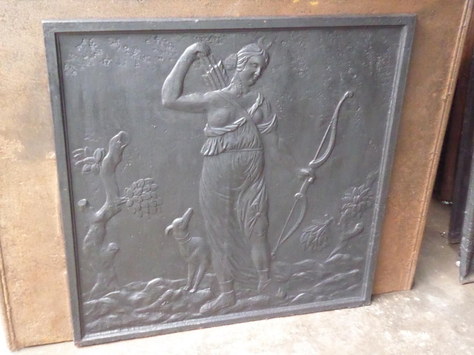 Antique French 'Diana' Fireback / Backsplash, 19th Century photo Home Fixtures