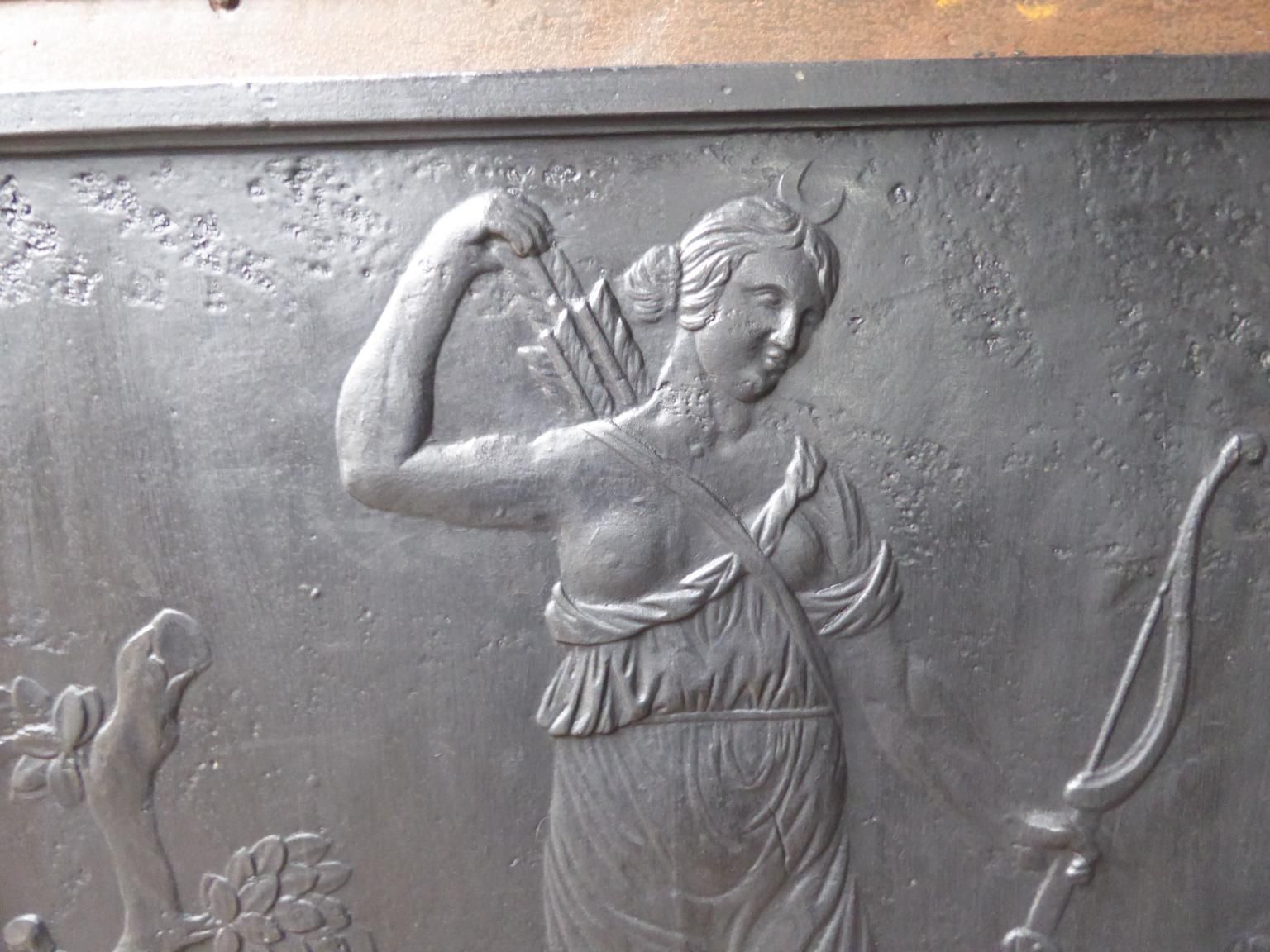Antique French 'Diana' Fireback / Backsplash, 19th Century photo 1002.0