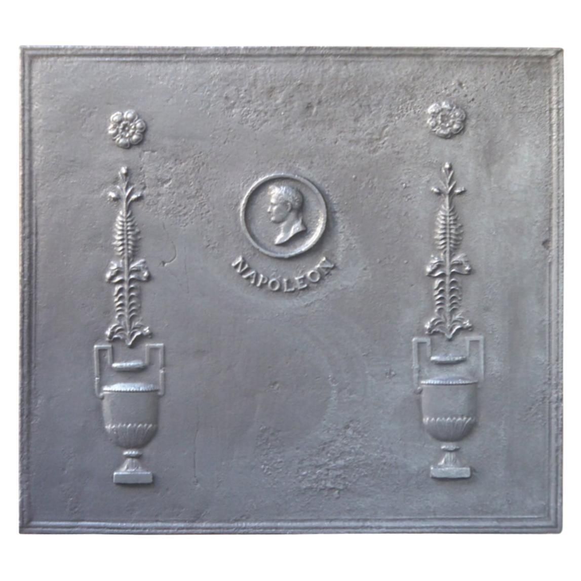Antique French 'Napoleon' Fireback / Backsplash, 19th Century
