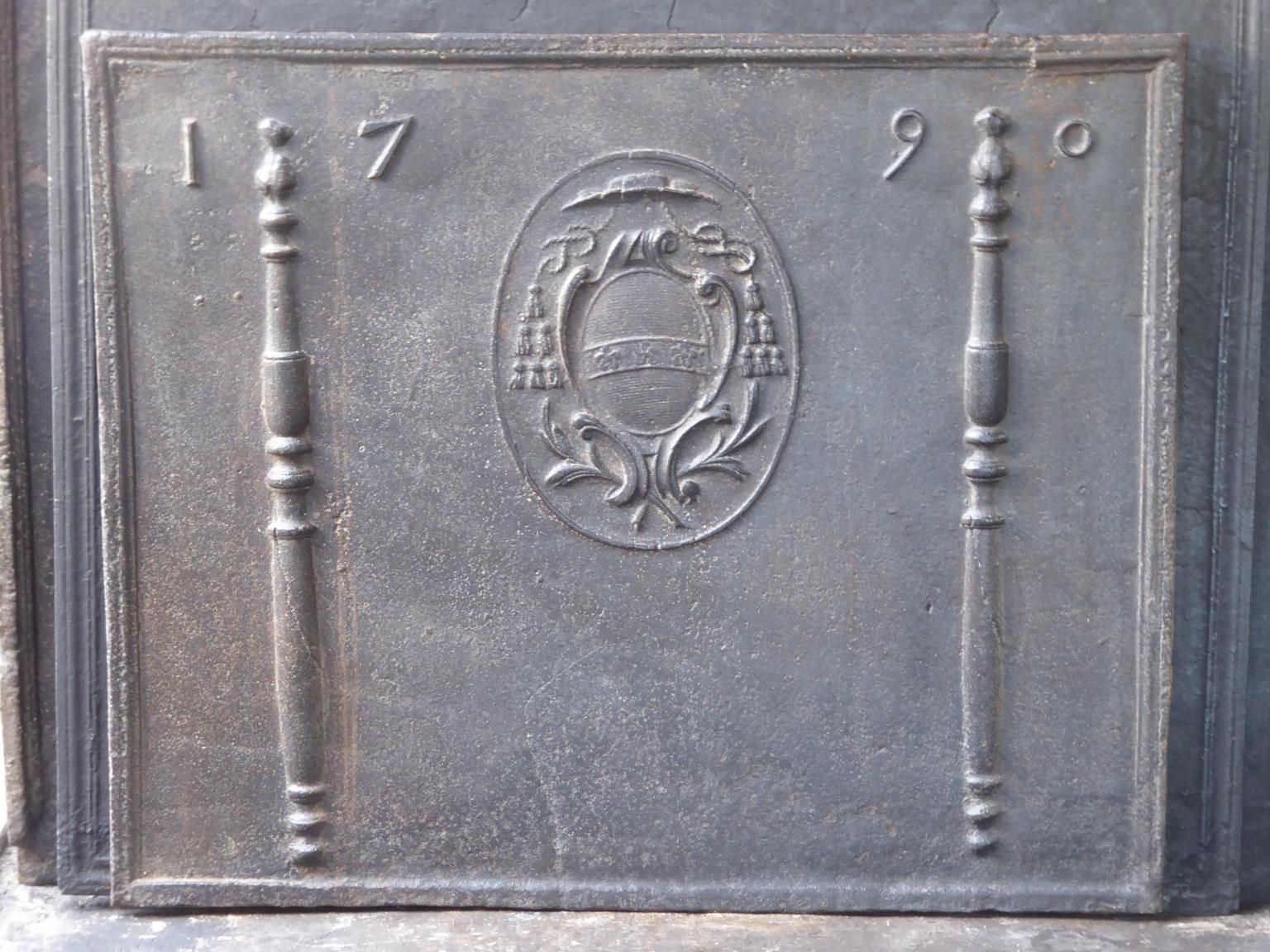 French Louis XV 'Coat Of Arms Fireback / Backsplash, 18th Century photo furniture