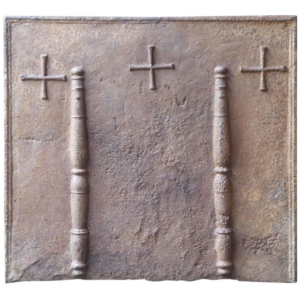 17th Century French 'Pillars Of Hercules' Fireback / Backsplash