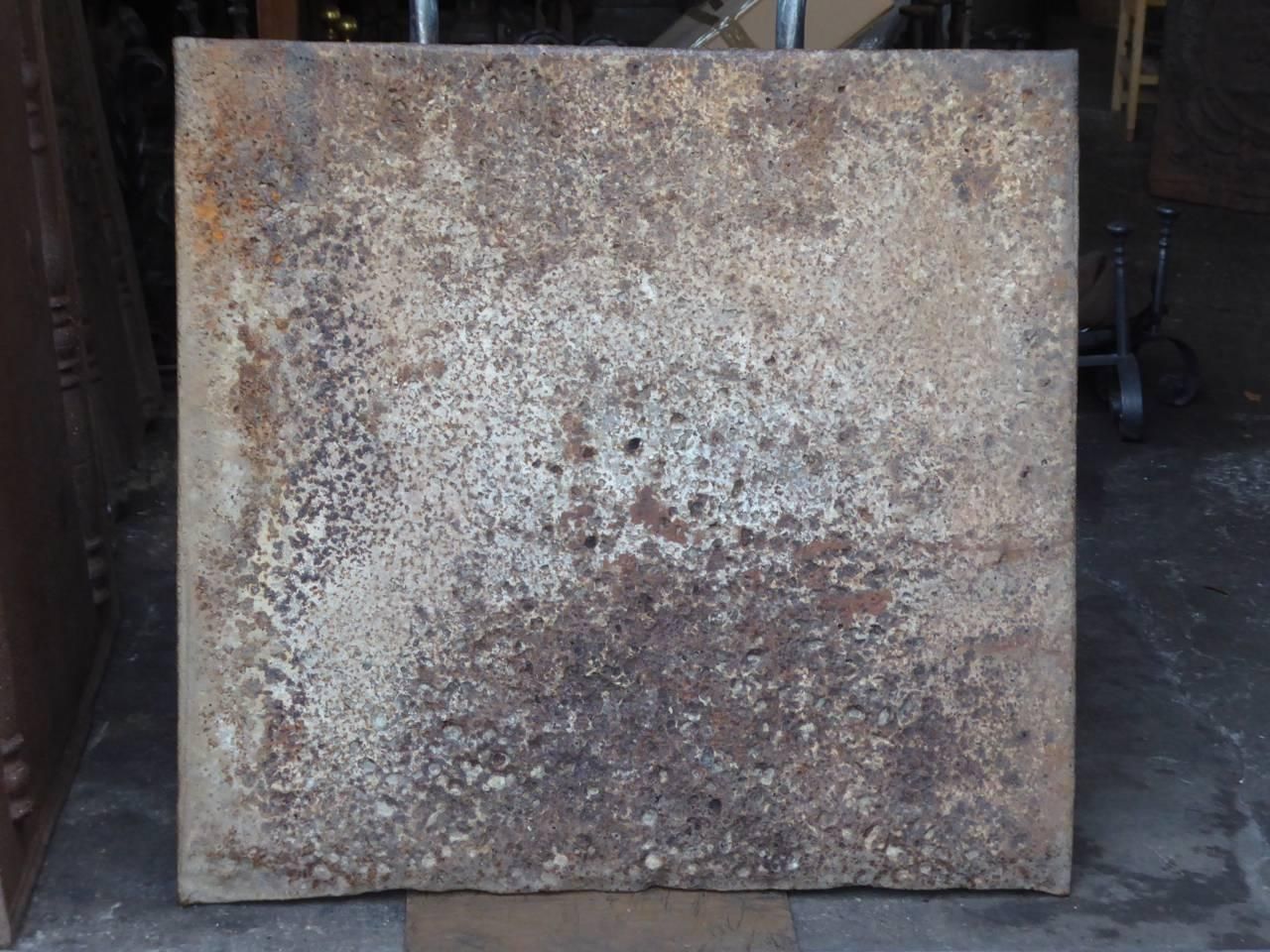 photo for sale 17th Century French 'Pillars Of Hercules' Fireback / Backsplash