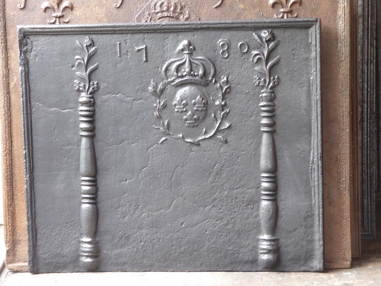 18th Century French Louis XV 'Arms Of France' Fireback / Backsplash photo furniture