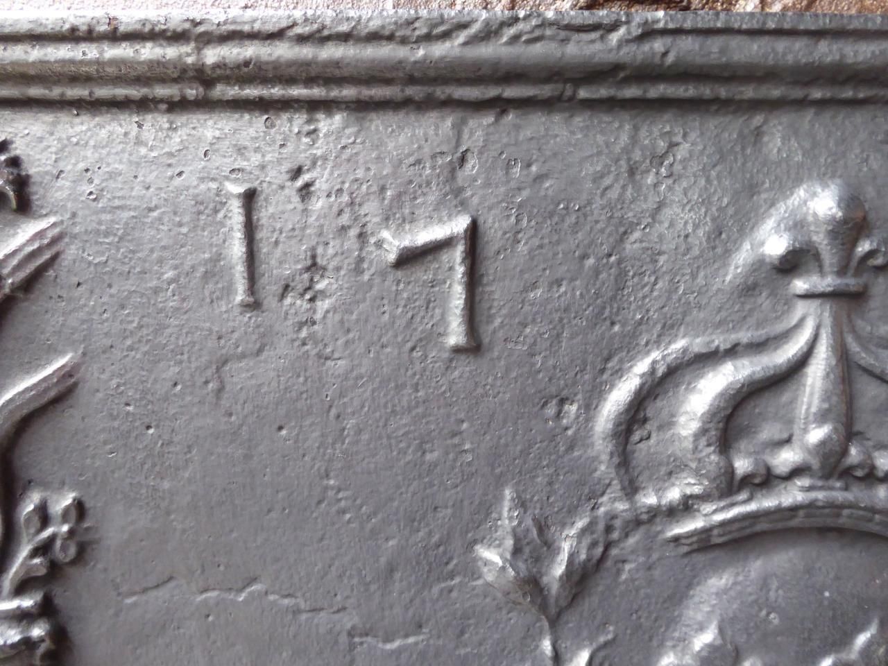 18th Century French Louis XV 'Arms Of France' Fireback / Backsplash photo Home Decor