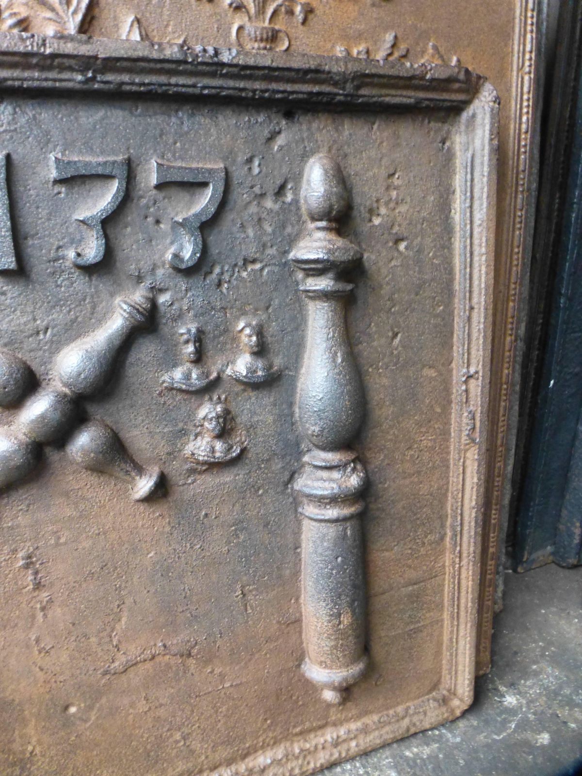 18th Century French 'Pillars Of Hercules' Fireback / Backsplash photo for sale