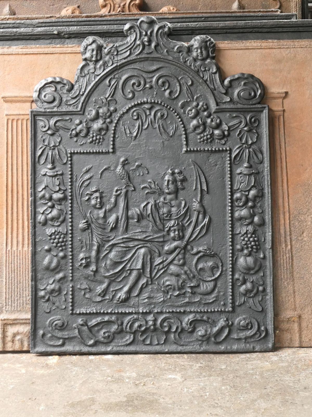 Antique Dutch Louis XIV 'The Hope' Fireback / Backsplash, 17/18th Century photo for sale