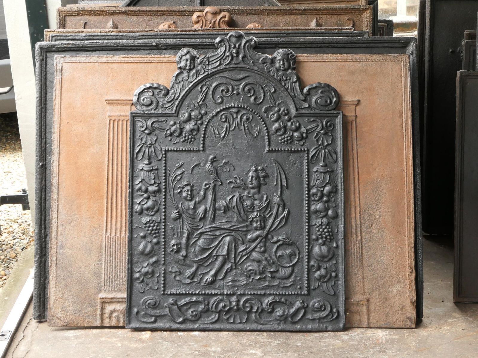 Antique Dutch Louis XIV 'The Hope' Fireback / Backsplash, 17/18th Century photo buy