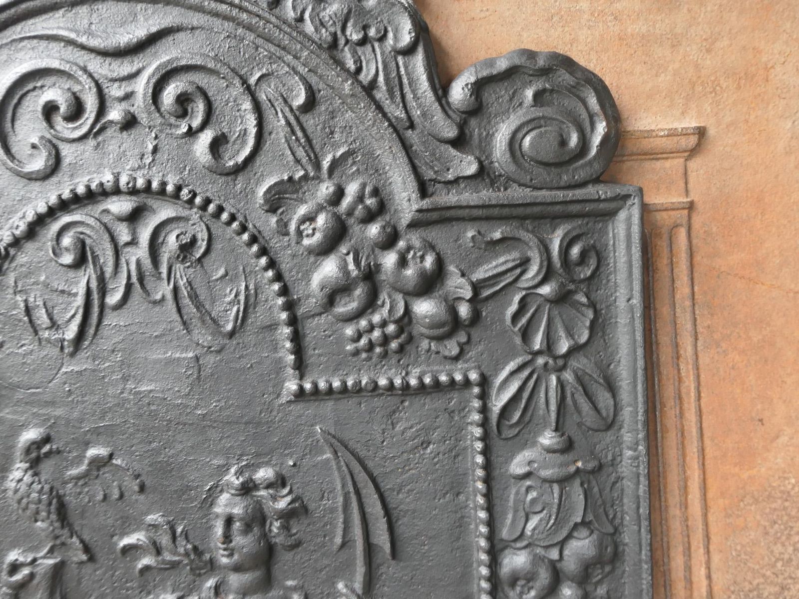 1088.0 Antique Dutch Louis XIV 'The Hope' Fireback / Backsplash, 17/18th Century photo