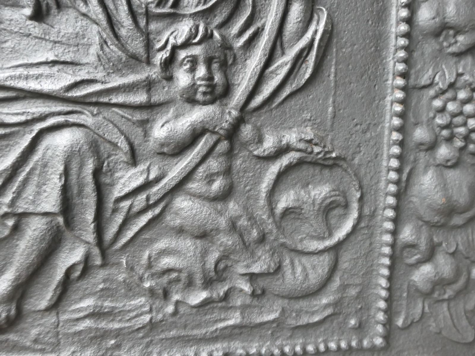 photo buy Antique Dutch Louis XIV 'The Hope' Fireback / Backsplash, 17/18th Century