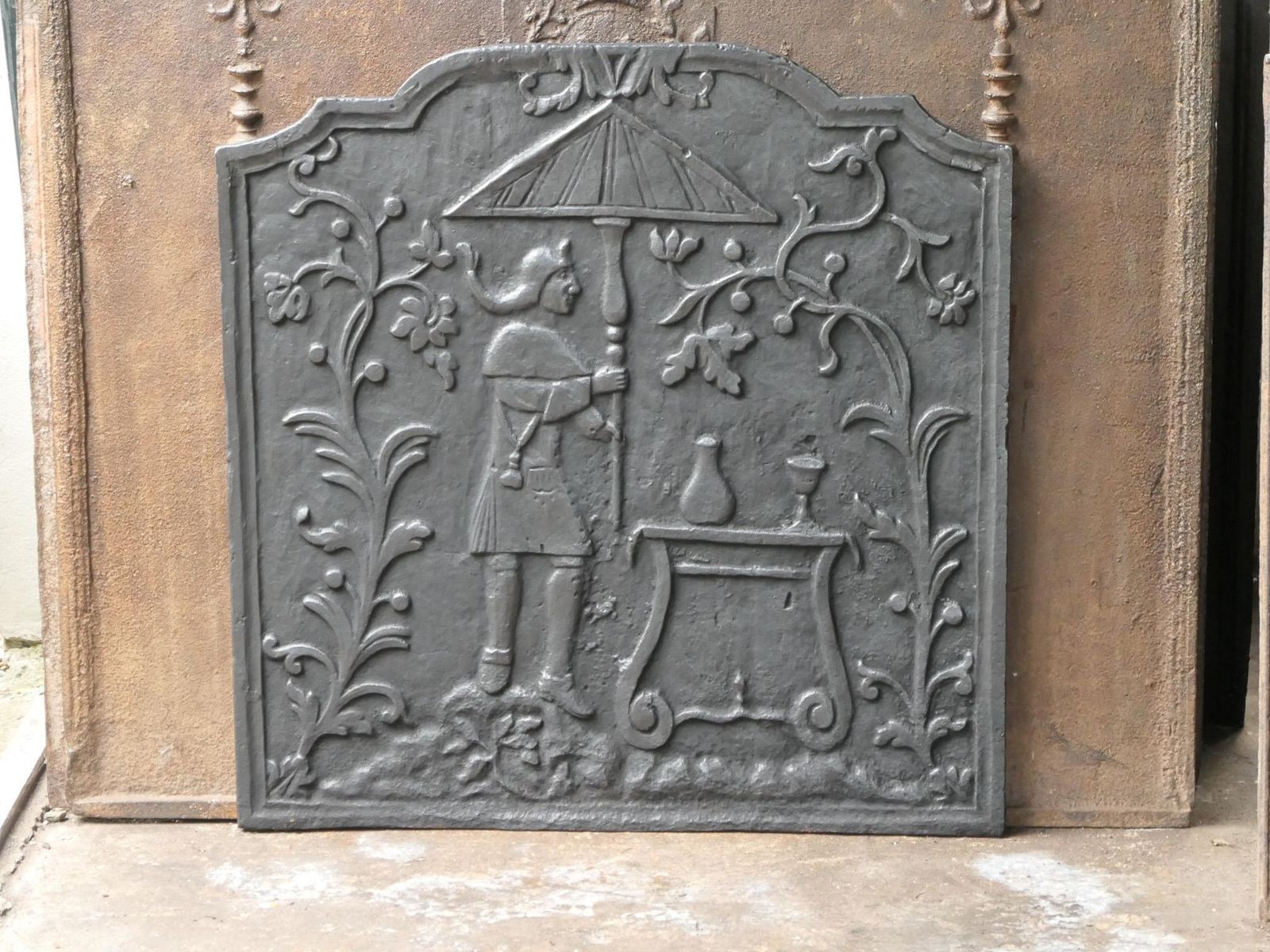 18th Century French Louis XV Period 'Chinoiserie' Fireback / Backsplash photo Home Fixtures