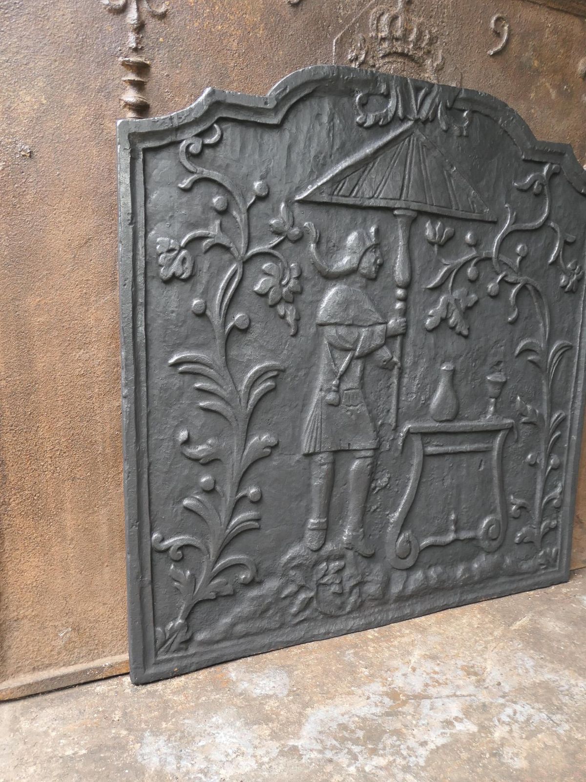 photo for sale 18th Century French Louis XV Period 'Chinoiserie' Fireback / Backsplash