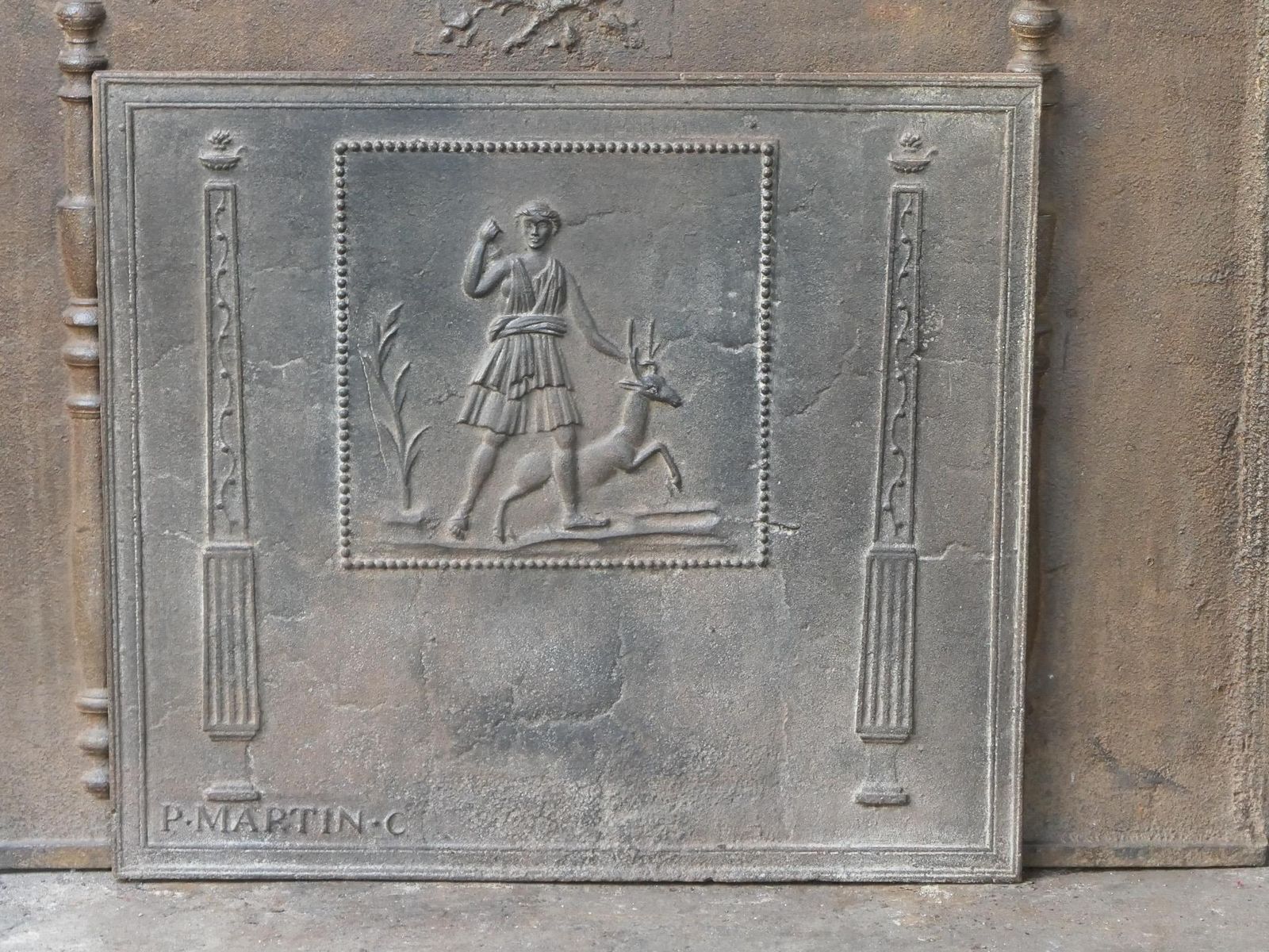 Antique French Neoclassical Fireback, 18th   19th Century photo 1088.0