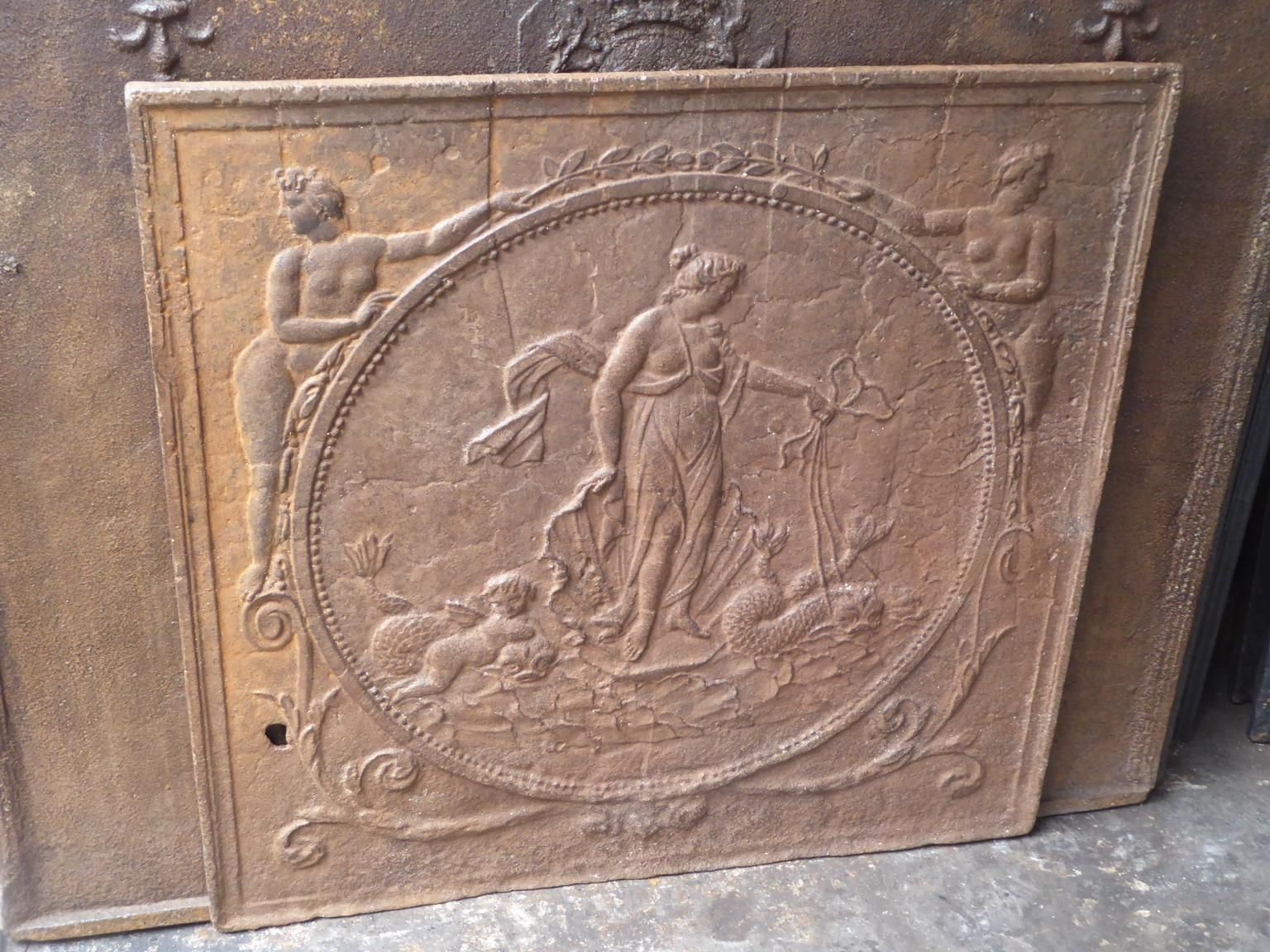 Antique French Neoclassical Fireback / Backsplash, 18th 19th Century photo for sale