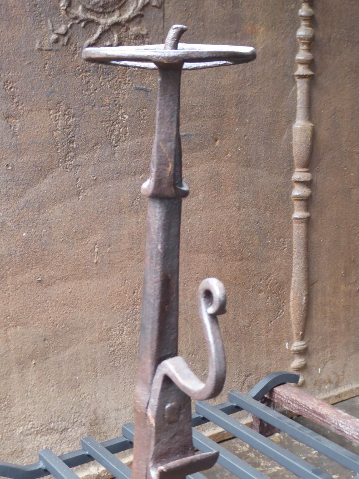 photo furniture Large French Louis XIII Period Fireplace Grate Or Fire Basket, 17th Century