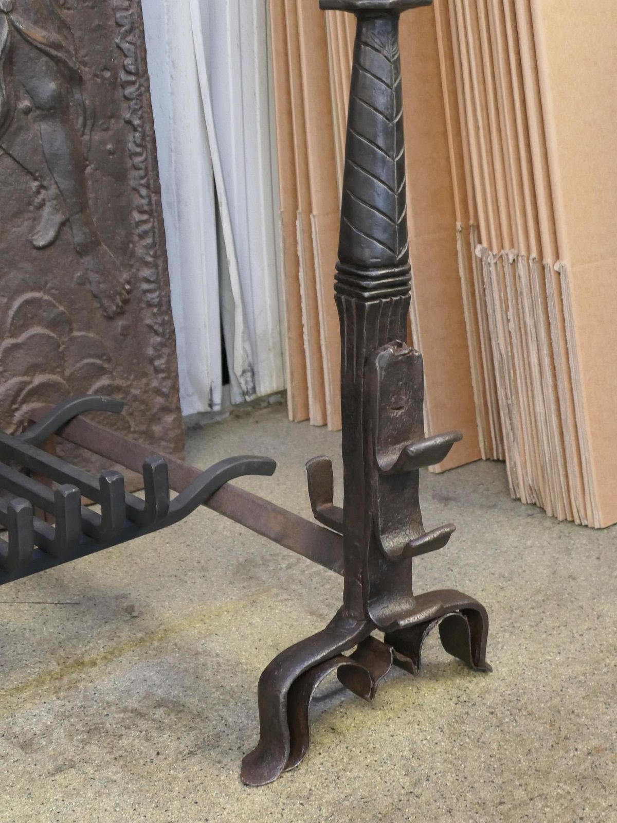 photo furniture French Louis XIII Period Fireplace Grate Or Fire Basket, 17th Century