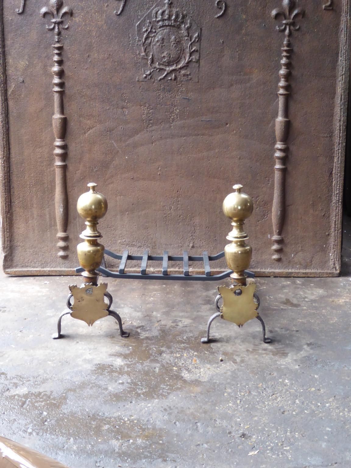 Spanish Renaissance Period Fireplace Grate Or Fire Basket, 16th Century photo for sale