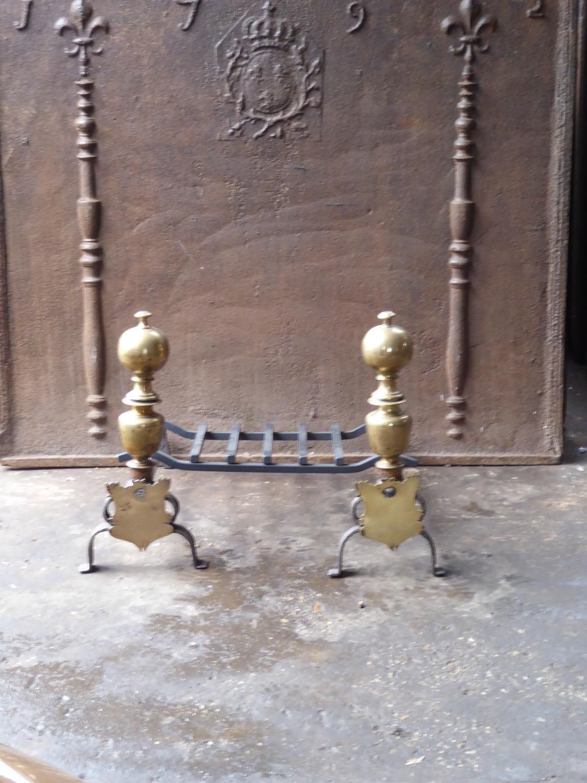 Spanish Renaissance Period Fireplace Grate Or Fire Basket, 16th Century photo Home Fixtures