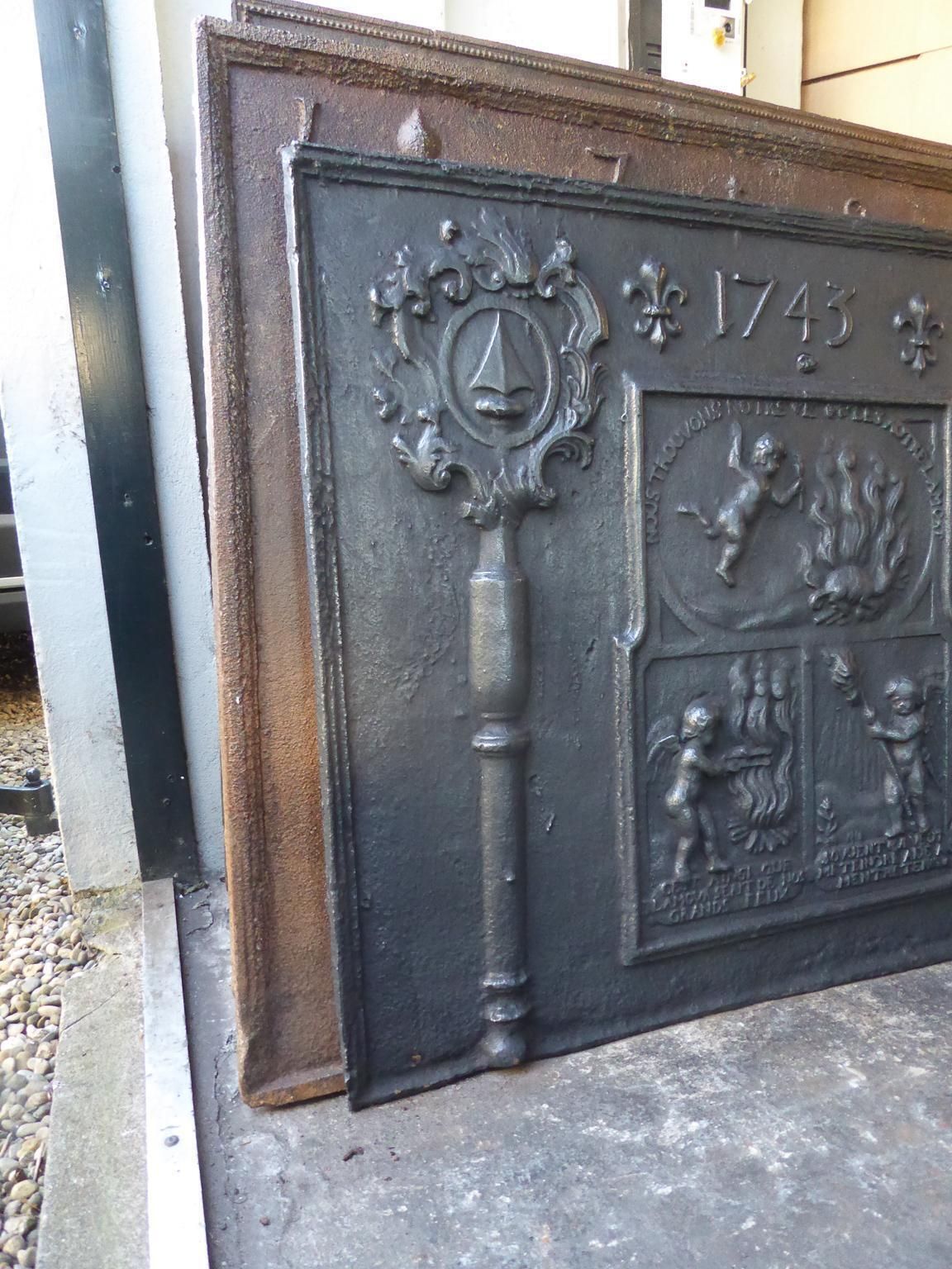 18th Century French 'Allegory Of Love' Fireback / Backsplash photo buy