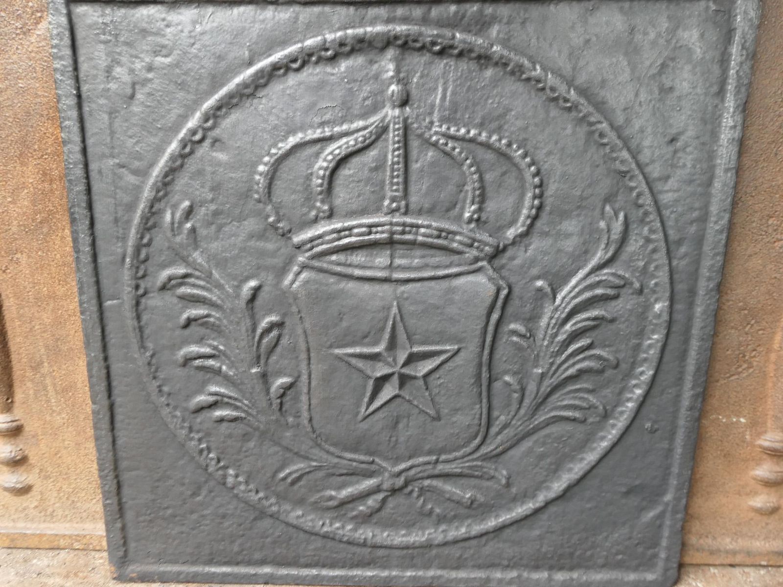 photo for sale French Napoleon III Period 'Arms Of France' Fireback / Backsplash, 19th Century