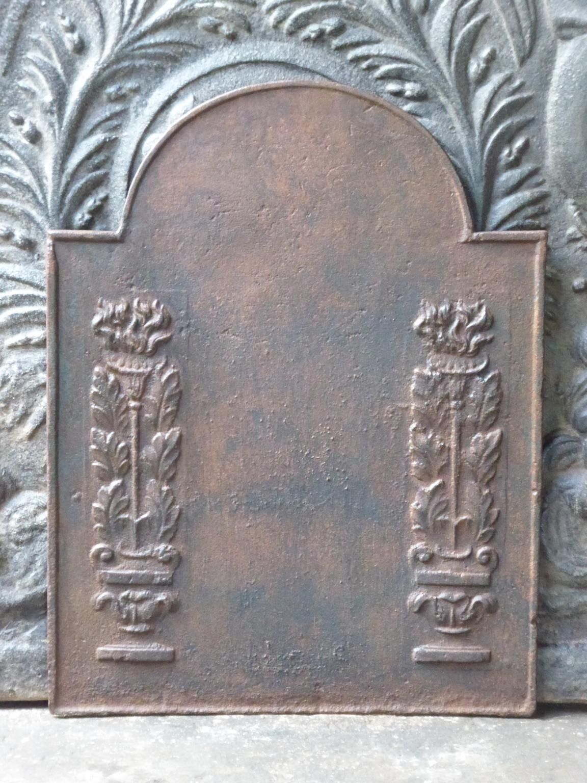 Antique French Neoclassical Fireback / Backsplash, 19th Century photo furniture