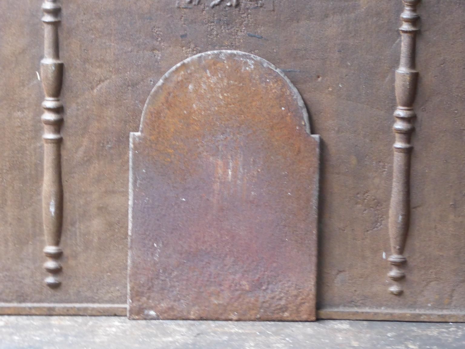 photo furniture Antique French Neoclassical 'Pillars Of Freedom' Fireback / Backsplash