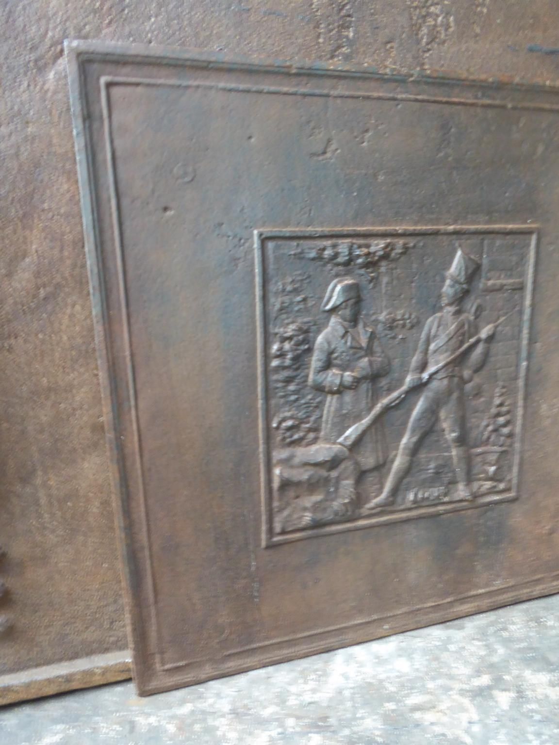 Antique French 'Napoleon' Fireback / Backsplash, 19th Century photo 320.0