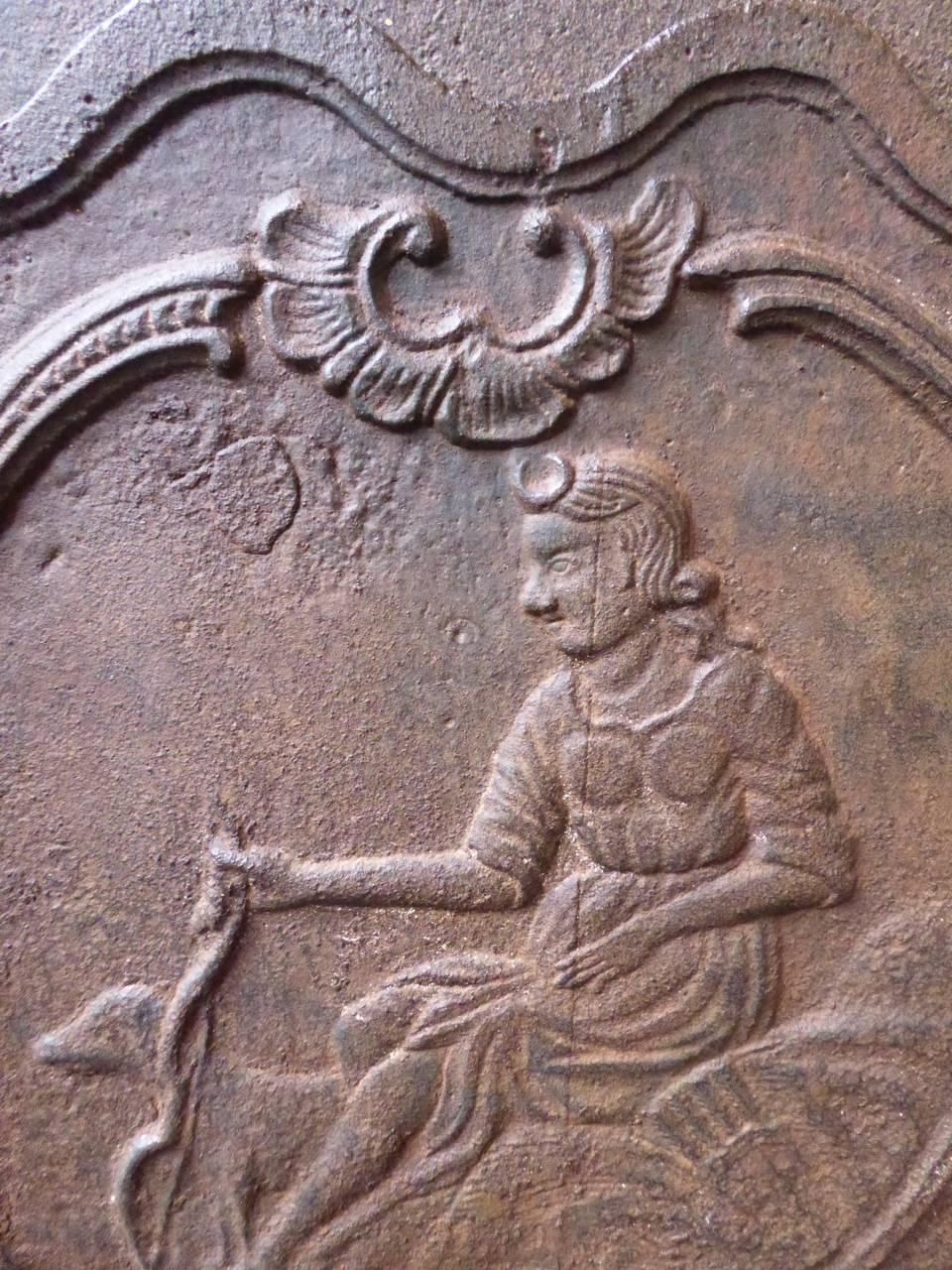 19th Century French Neoclassical 'Diana' Fireback / Backsplash photo for sale