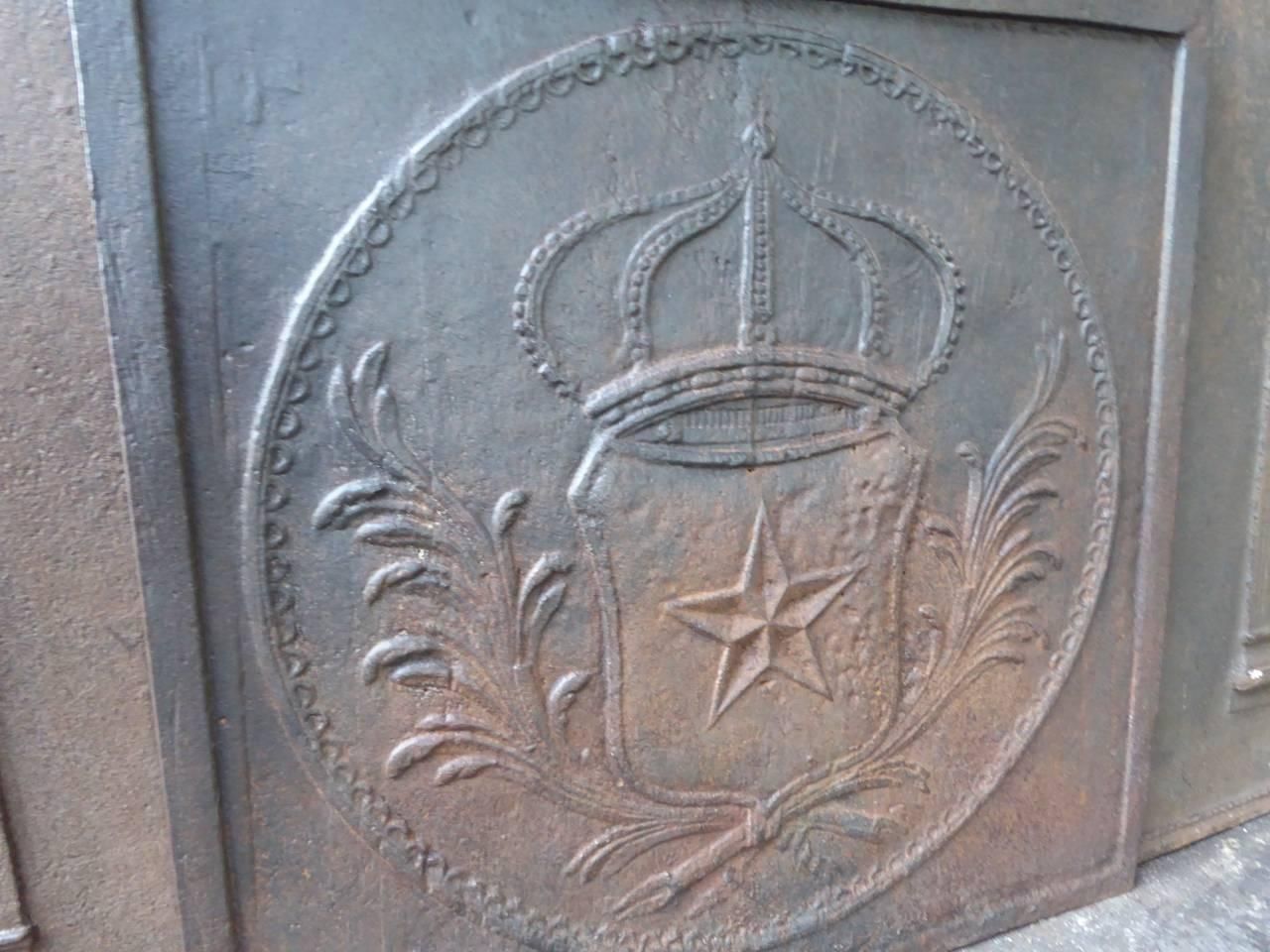 19th Century, French 'Arms Of France' Fireback / Backsplash photo for sale