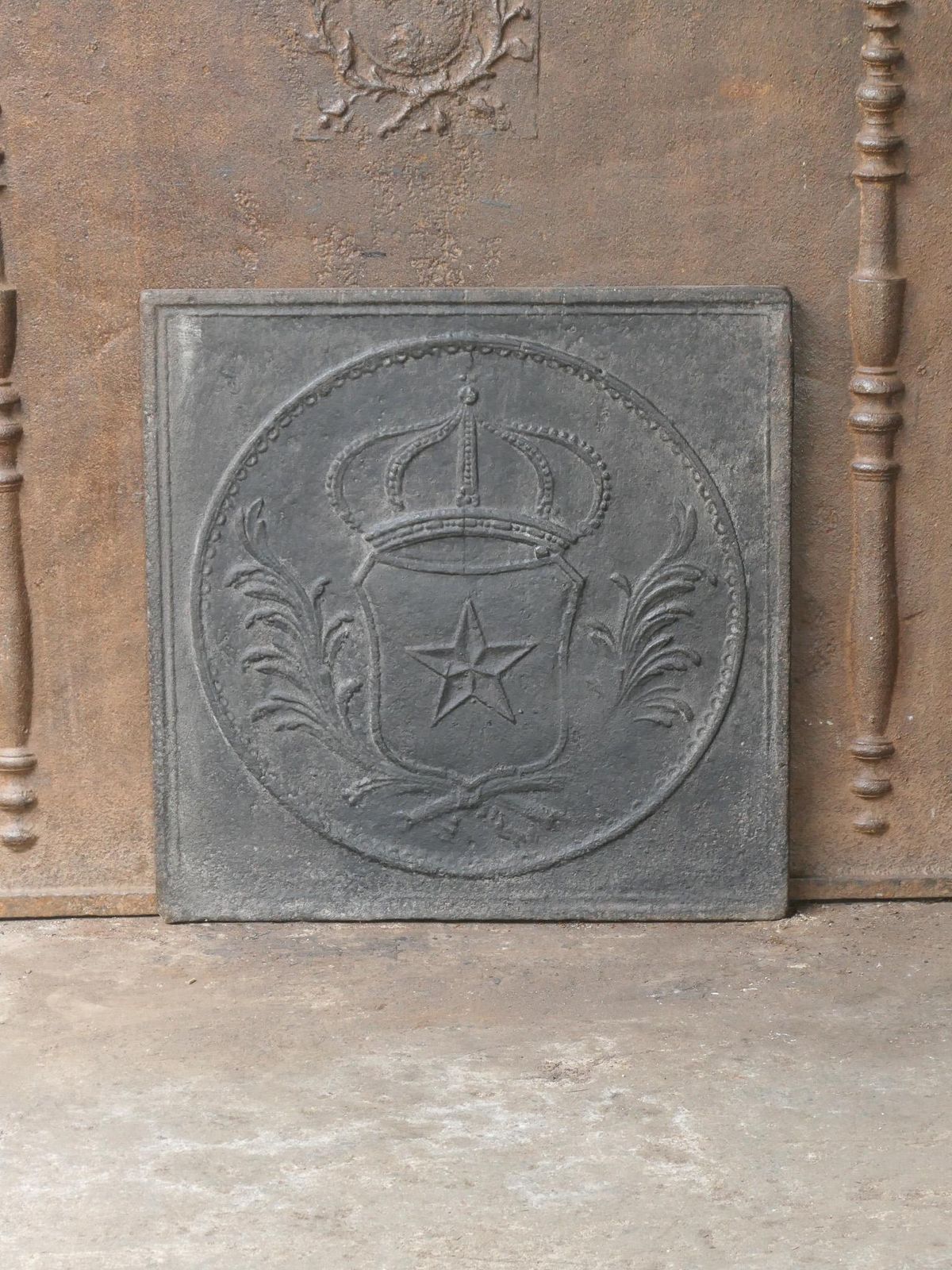 photo for sale French Napoleon III Period 'Arms Of France' Fireback / Backsplash, 19th Century