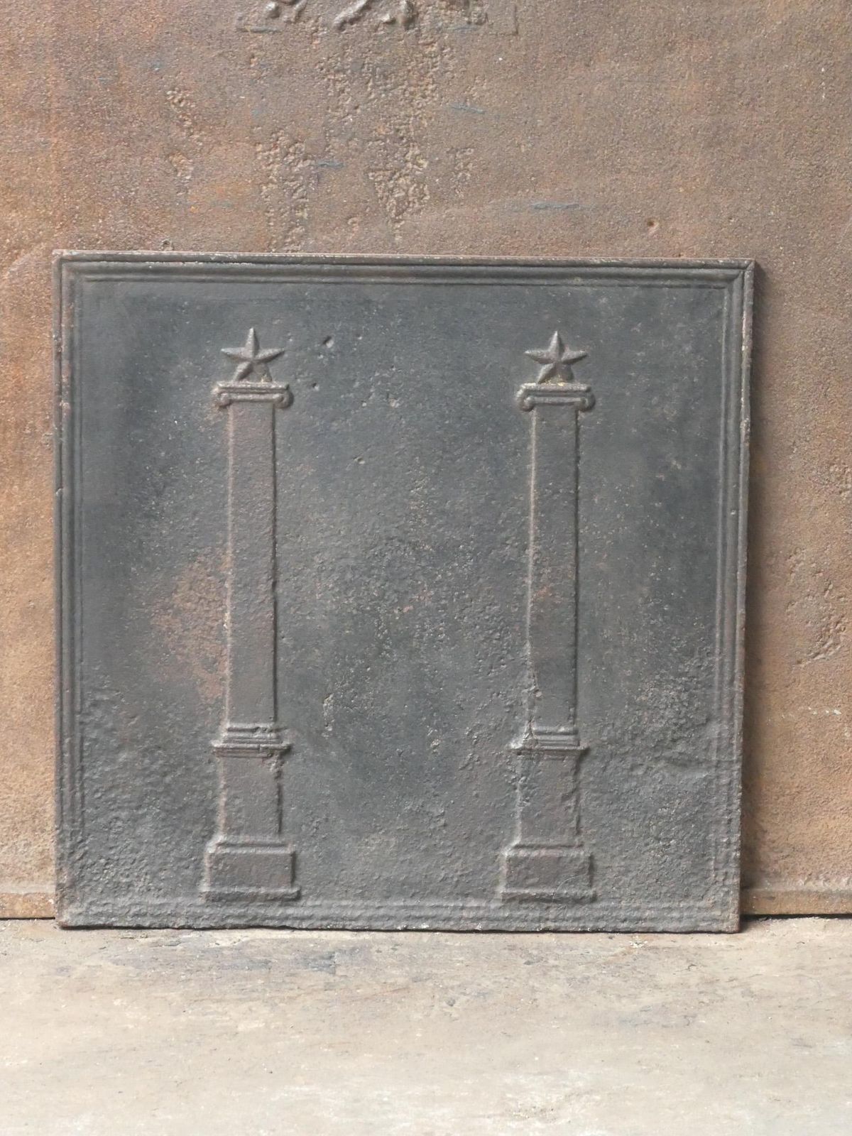 Antique French 'Pillars Of Freedom' Fireback / Backsplash, 18th   19th C. photo furniture