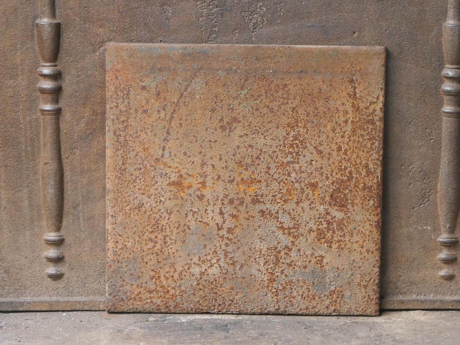 Home Fixtures Antique French 'Pillars Of Freedom' Fireback / Backsplash, 18th   19th C. photo