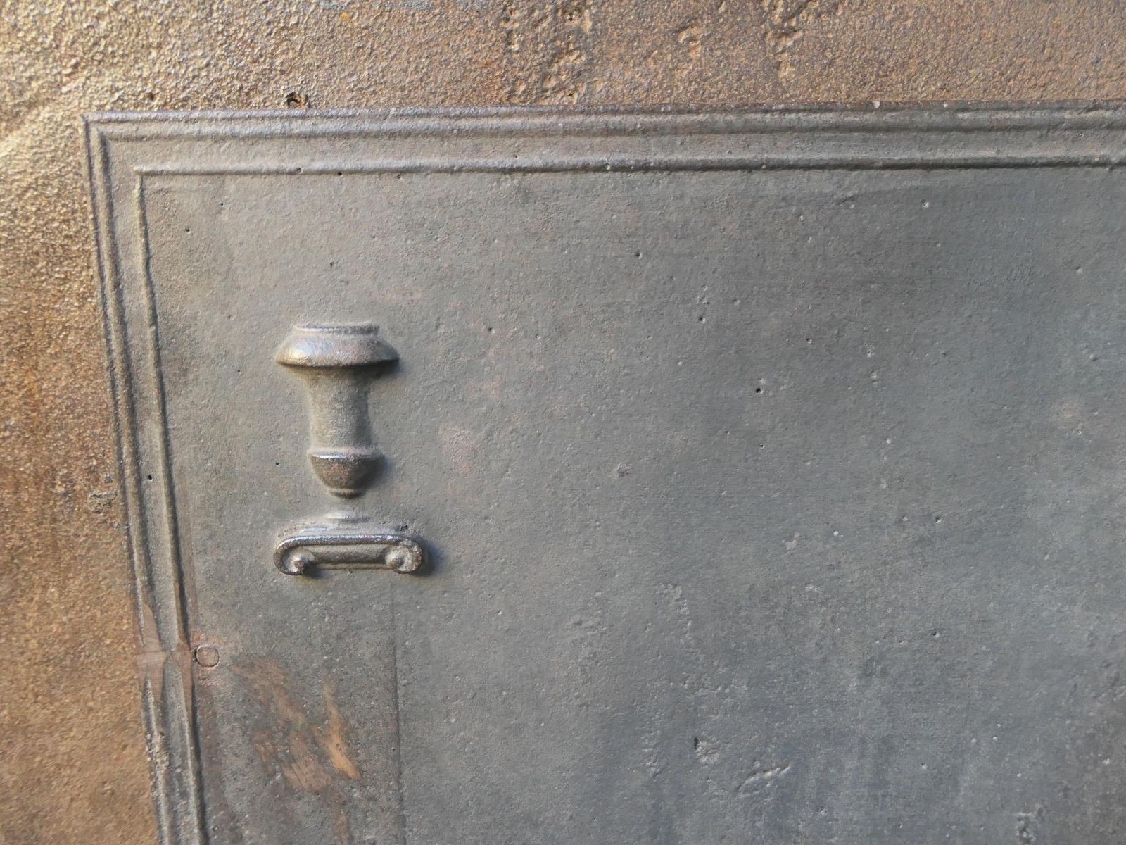 Antique French 'Pillars Of Freedom' Fireback / Backsplash, 18th   19th C. photo vintage