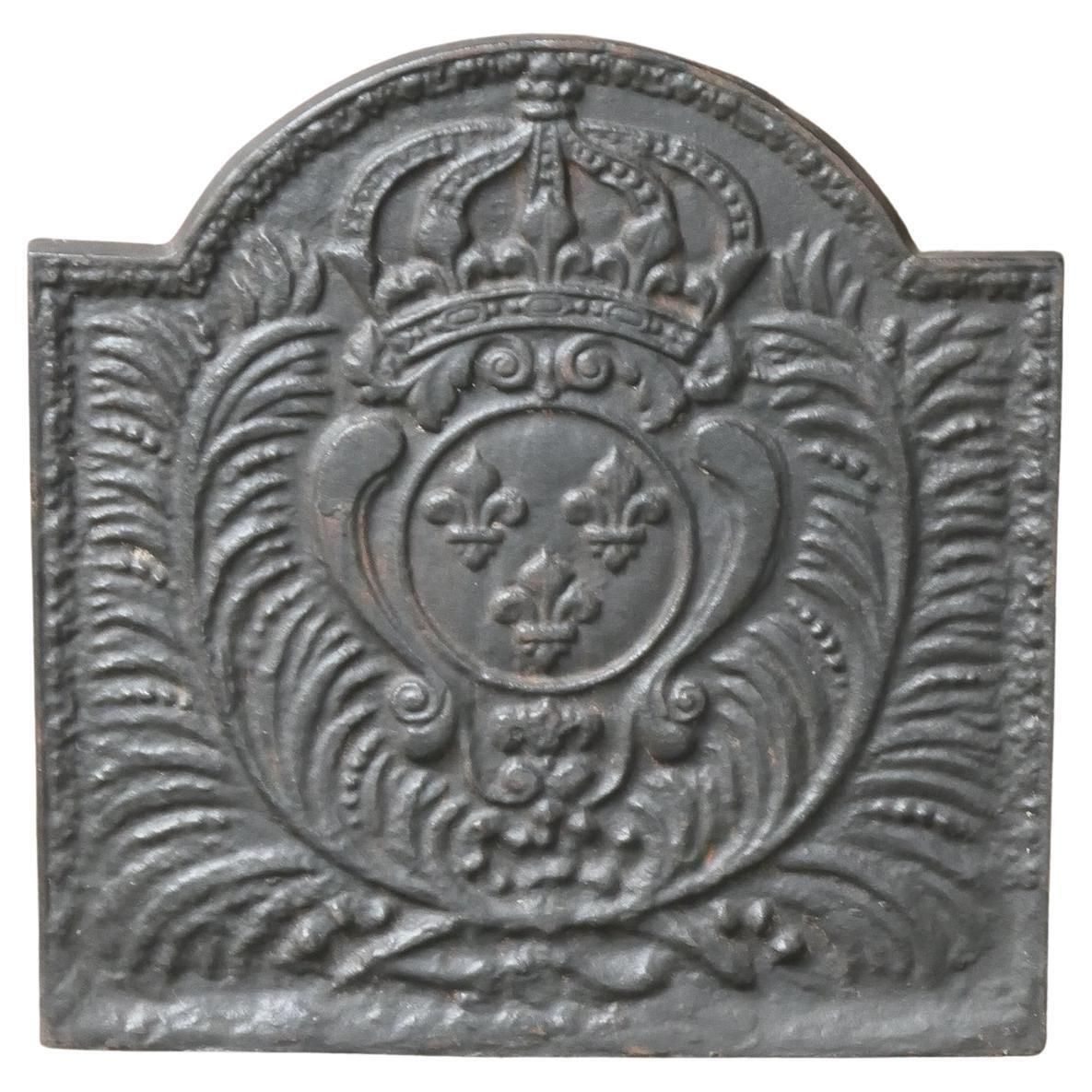 French Louis XV Style 'Arms Of France' Fireback / Backsplash