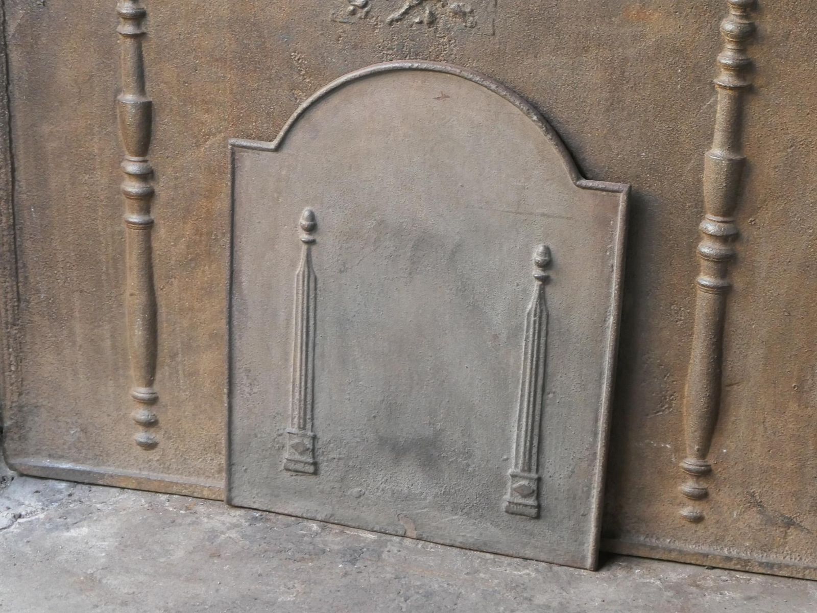 Antique French 'Pillars Of Freedom' Fireback / Backsplash, 18th   19th C. photo 320.0
